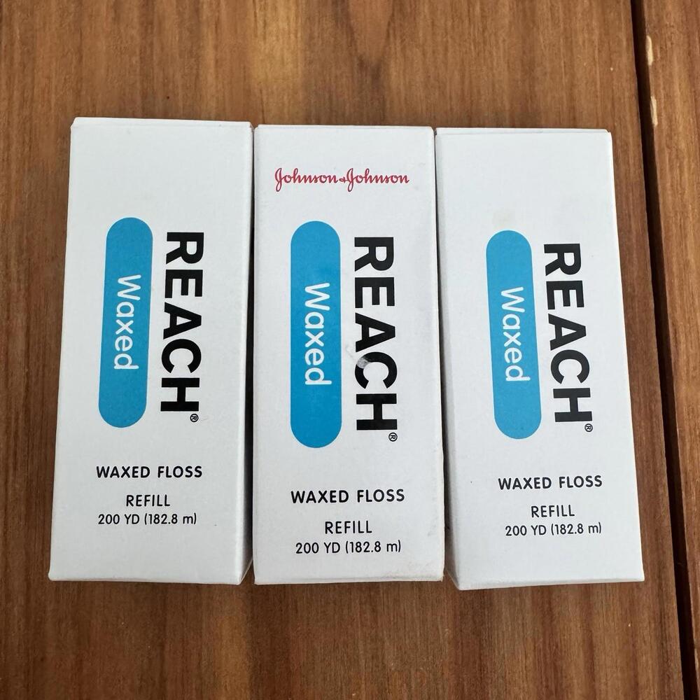 Johnson & Johnson Reach Waxed Floss REFILL SPOOL 200 YARDS  3 PK (NO DISPENSER)
